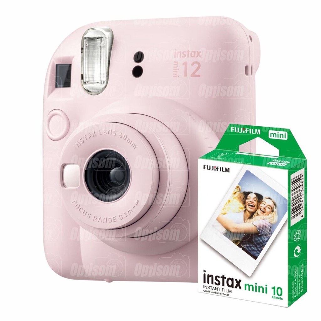 Câmera Fujifilm Instax Mini 12 Rosa Revela Foto + 10 Fotos | Shopee Brasil