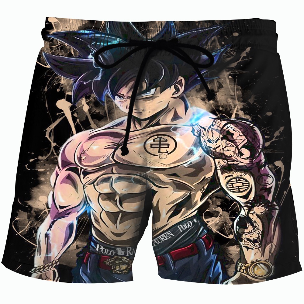 Anime Goku 3D Homens Ao Ar Livre Esportes Esportivos Casuais De Verão Calções De Praia De Qualidade 2023