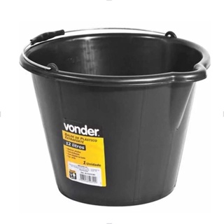 Balde de Plástico para Concreto 12 Litros Preto 3315012000 Vonder