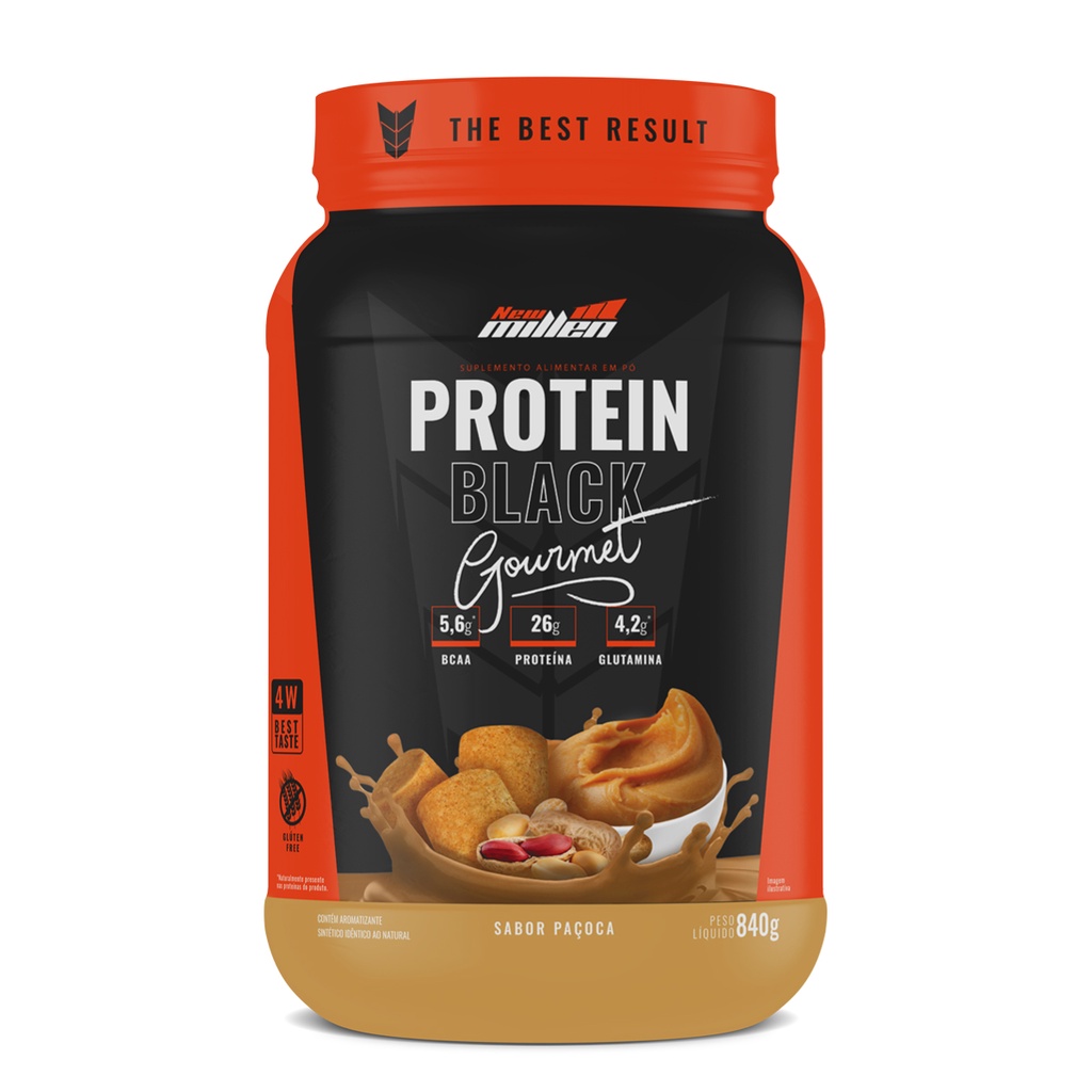 Protein Black Gourmet 840g Whey Protein 4W – New Millen