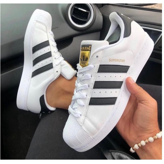 Tênis Adidas Superstar Branco e Lilás - Oficial Imports