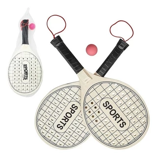 Kit 2x Raquetes Frescobol Tênis De Praia Beach Tennis Bola em Oferta na Shopee
