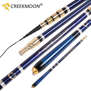 3.6-7.2M Vara De Pesca Telescópica Com Comprimento De Posicionamento Ajustável Alimentadora Carbono Ultra-Curto Corrente Dura Leve