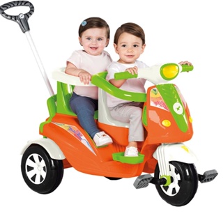 Triciclo Motoca Infantil Kemotoca Força Com Haste de Empurra