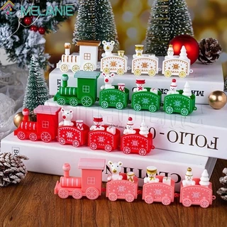 Ornamentos De Natal Navidad Trem De Plástico Brinquedo Feliz Decorações