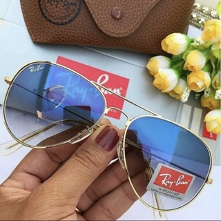 Óculos Ray Ban Aviador Espelhado Tamanho 64 Lentes de Cristal