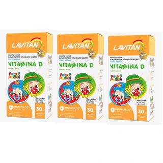 Cimed Lavitan Patati Patatá Vitamina D Sabor Limão 30ml Kit com 3 Lavitan em Oferta na Shopee
