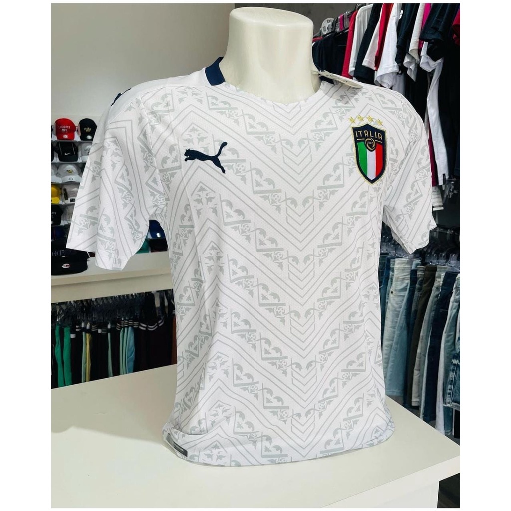 Camisa Time de Futebol da Seleção da Itália Branca Lançamento --2022-2023- Masculina