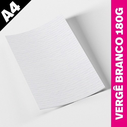 Papel Vergê Branco 180g A4 1000 Folhas Shopee Brasil 7746