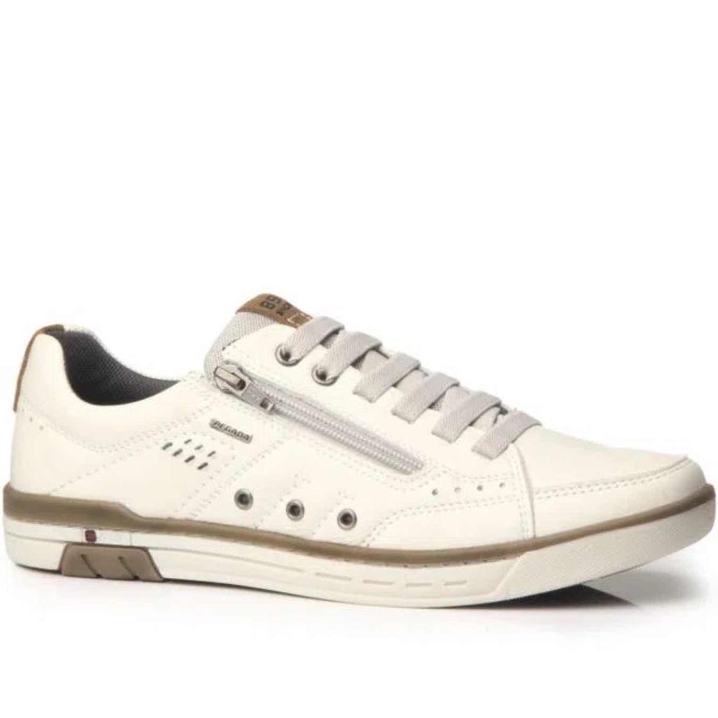 Sapatenis branco milk masculino pegada em couro 119308-02