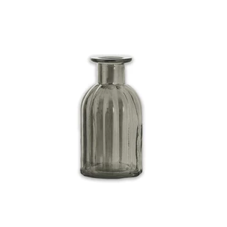 Vaso Decorativo de Vidro Cinza Solitario para Casa e Jardim Arranjos de Flores