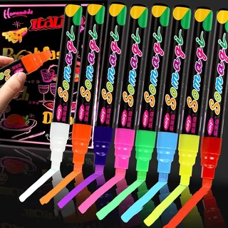 8 Cores Giz Líquido Colorido Apagamento Do Texto Da Marca Caneta Para Moldura Branca LED