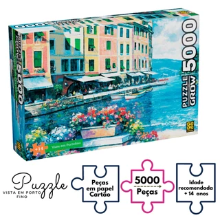 Quebra Cabeça 5000 Peças Montar Arte Vista Quadro Portofino