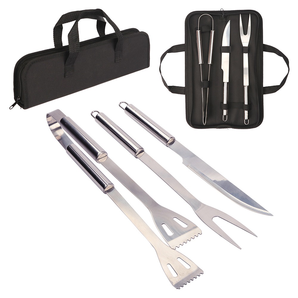 Kit Churrasco Inox com Maleta Churrasqueiro Profissional