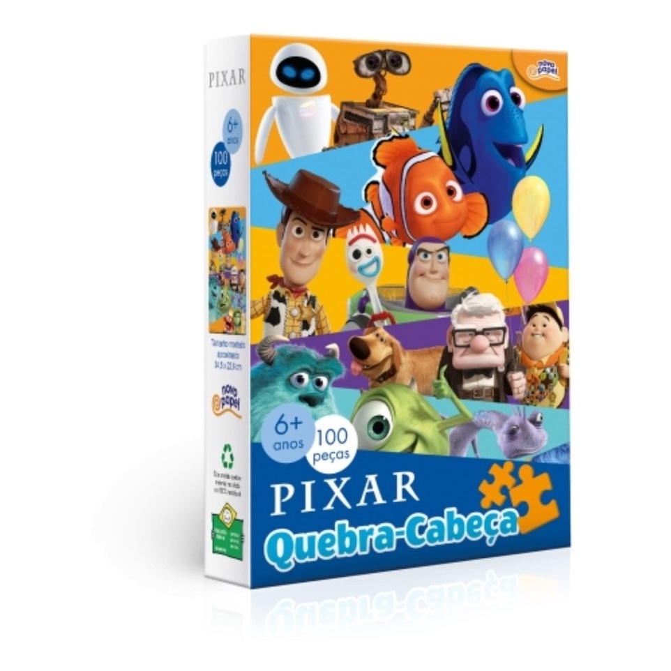 Quebra Cabeça de Chão Personagens Pixar Disney 28 Peças - Loja Zuza  Brinquedos