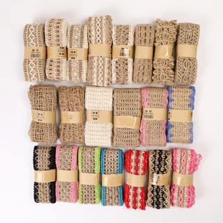 Fita De Cânhamo De 2m/Roll Tecido De Corda Com Múltiplos Estilos Chapéus De Roupa Acessórios Criativos De Decoração Rolo De Pano