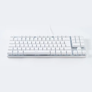 Teclado Gamer Mecânico Aplus Tech Barak Branco Switch Brown Led Branco ABNT2 TKL Double Injection
