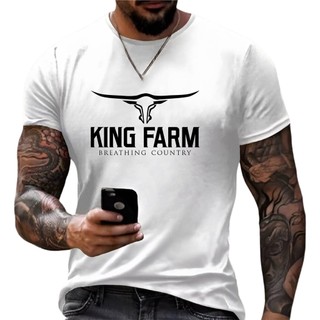 Camiseta Masculina Country King Farm 100% Algodão