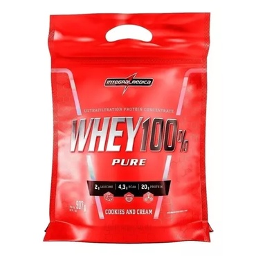 Whey 100% Pure Refil (900G), Integralmédica – Cookies