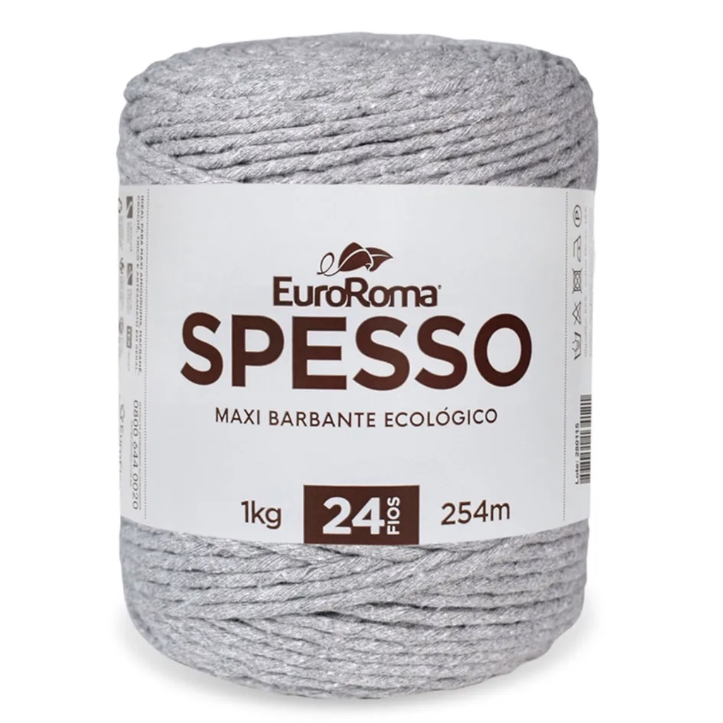 Euroroma Spesso 24 Fios - 1 KG - 254M Cor Cinza | Shopee Brasil