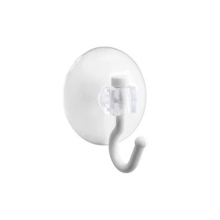 Gancho Com Ventosa Pequeno Plastico Branco 0,5kg - C/ 4 Atlas