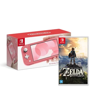Console Nintendo Switch Lite Coral + Jogo The Legend of Zelda: Breath of the Wild