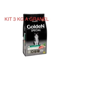 Kit 3 Kg Ração Gatos A Granel Golden Special Castrados Frango e Carne