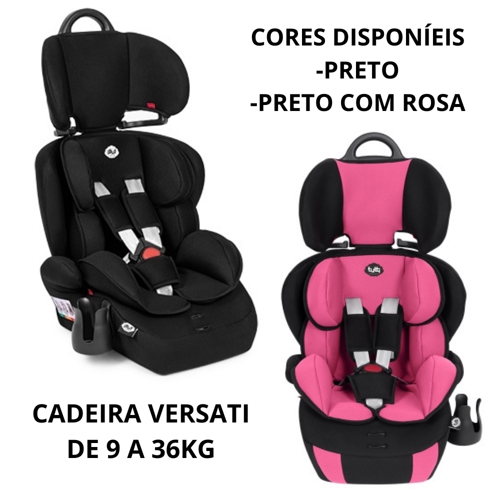 Cadeira Infantil Para Carro Cadeirinha Bebê 5 Pontos Rosa - Tutti