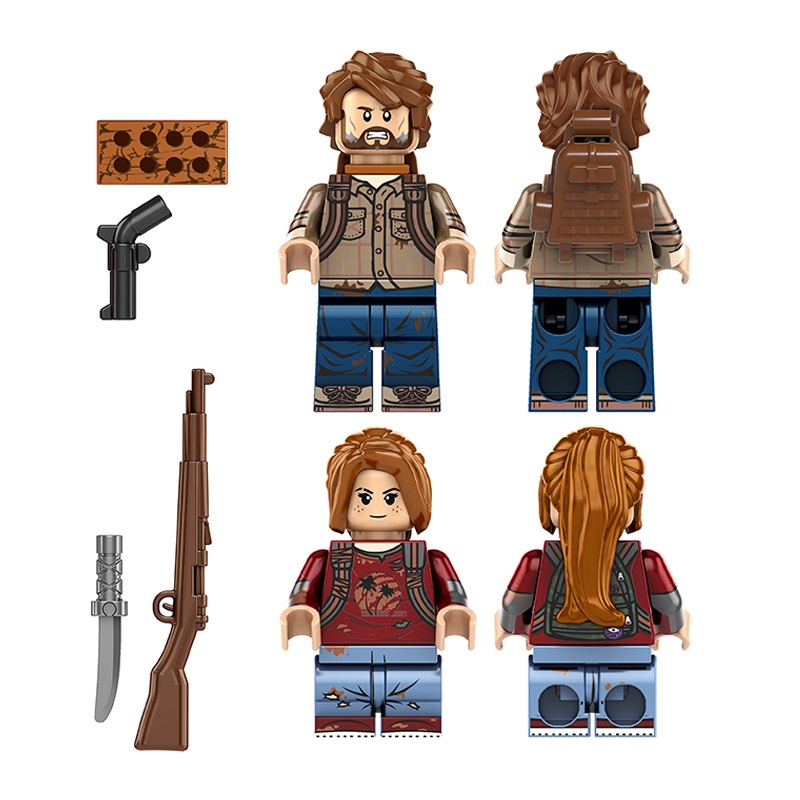 EV01 EV02 O Último De Nós Jogo De Filmes Joel Miller Ellie Minifigures ...