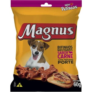 Bifinho Mastigável Magnus Para Cães Pequeno Porte Sabor Carne 60g