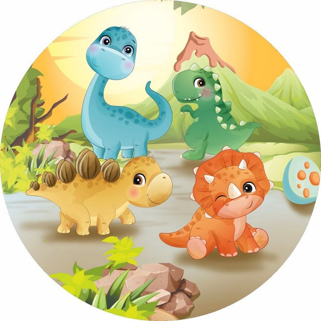 Painel Festa Dinossauro Cute Baby Redondo Sublimado em Tecido em Promoção  na Americanas