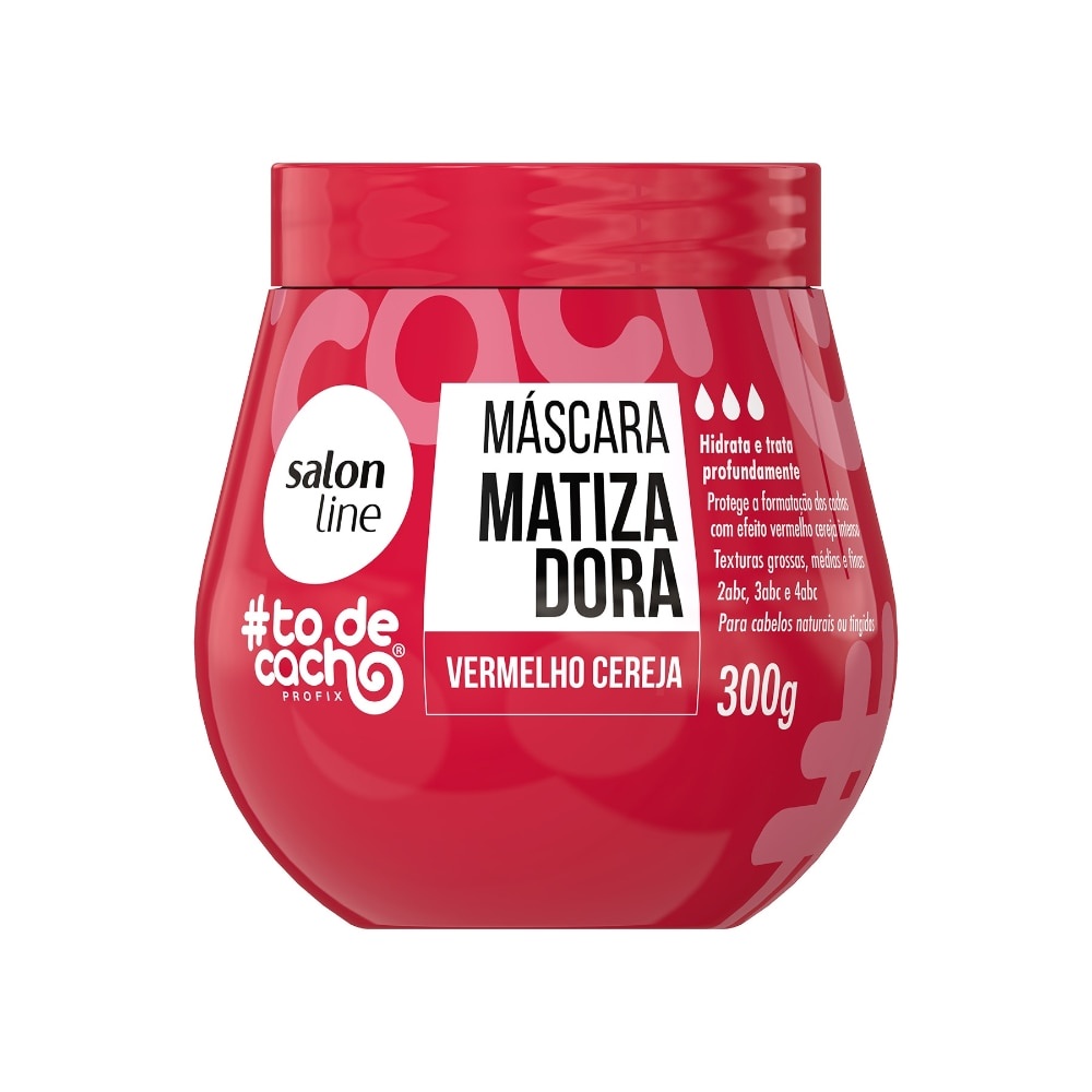 Máscara Matizadora #todecacho Vermelho Cereja 300g
