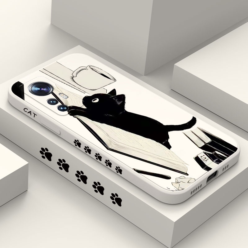 Gato Bonito Desenhos Animados Capa De Silicone Macia À Prova De Choque Para Xiaomi Mi 12T 11T 10T Pro 12 13 11 Lite