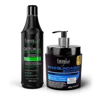 Kit Blindagem Biomimética com Shampoo Detox Forever Liss