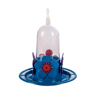 Bebedouro Para Beija-Flor Com Poleiro Jel Plast Azul 250ml