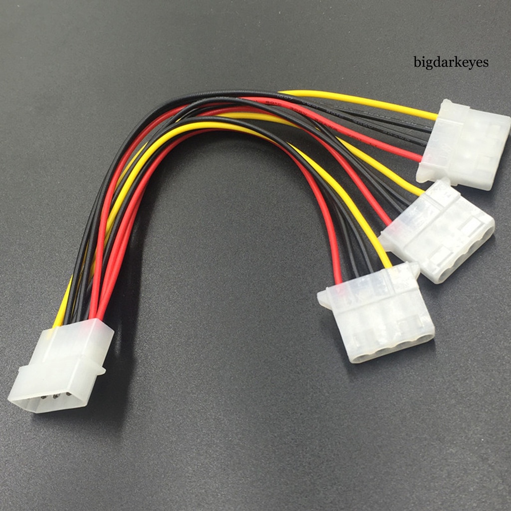 [BBI] 20cm Cabo Adaptador De Extensão De Energia Molex Grande De 4 Pinos De 1 A 3 Macho Para Fêmea PC