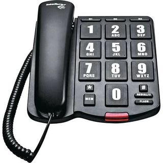 Telefone Fixo Com Fio Preto Garantia Imediata