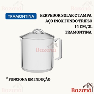 Fervedor Leiteira inox fundo triplo indução 14 cm/2L Tramontina Solar