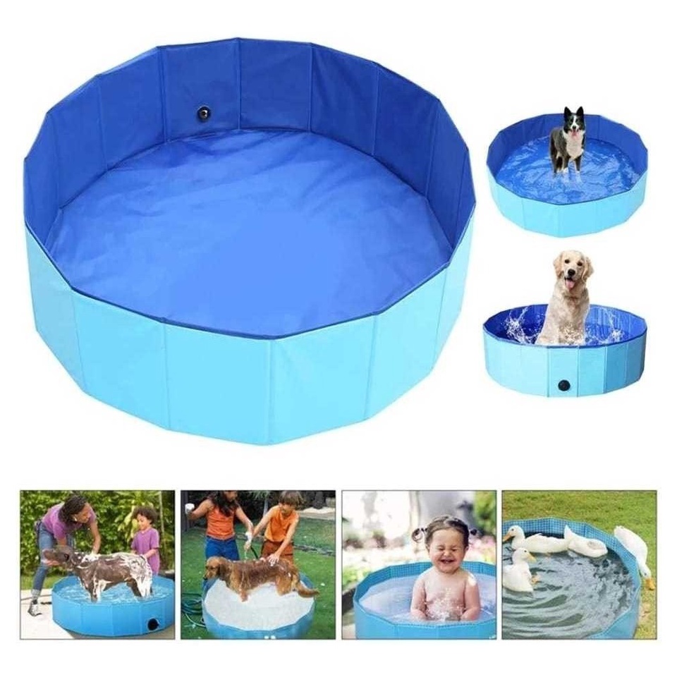 Banheira Piscina Pet Cachorro Grande Dobrável Resistente | Shopee Brasil