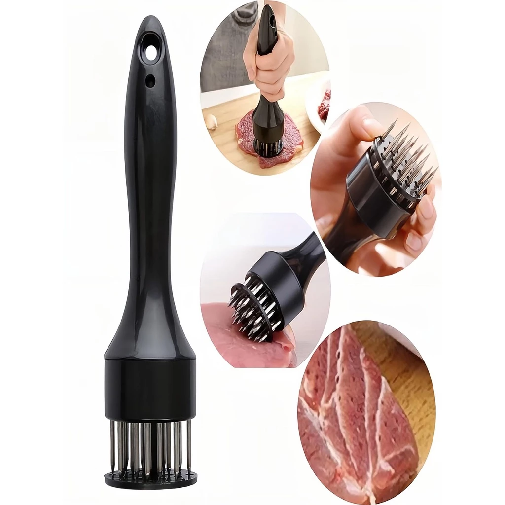 Detalhe das lâminas de aço inox do amaciador