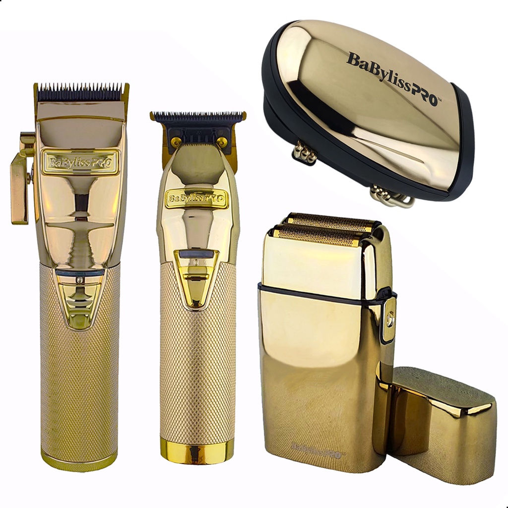 3 Máquinas Gold Fx +massageador Barber Babyliss Kit Completo
