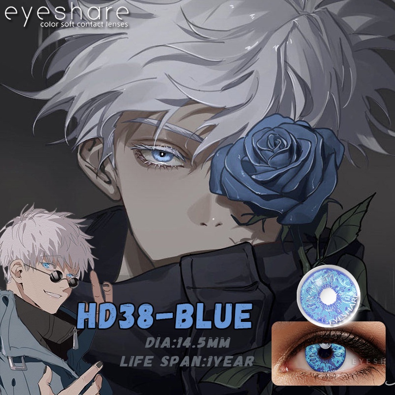 EyeShare 1 Par De Óculos COSPLAY Coloridos Contato Anime Gojo Satoru Cos Para Ser Usados Uma Vez Por Ano