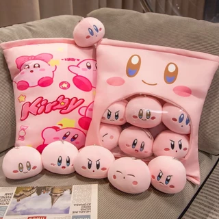 Lindo Kirby Plush Toy Lovely Soft Stuffed Pendant 6pcs Doll in Bag Plushies Presentes De Aniversário Menina
