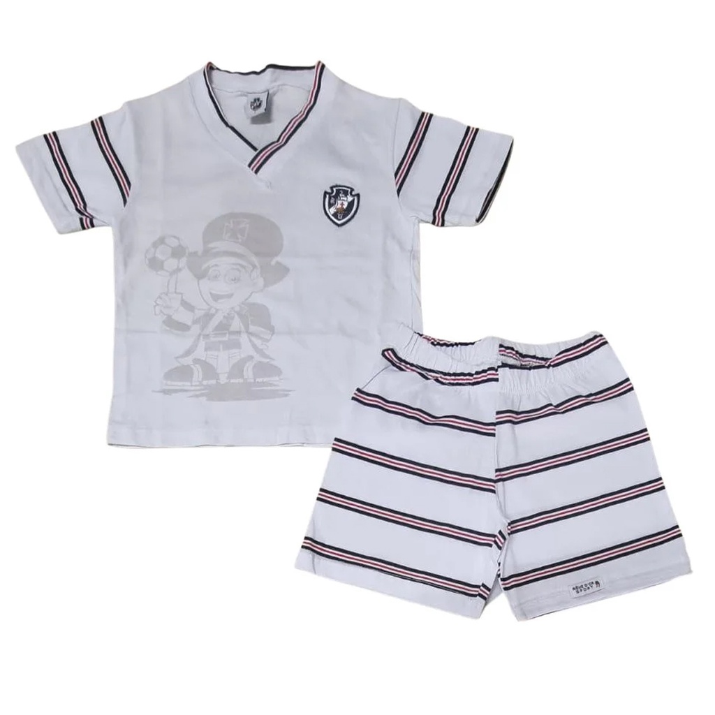 Pijama Infantil Vasco da Gama Oficial Camisa Shorts Revedor | Shopee Brasil