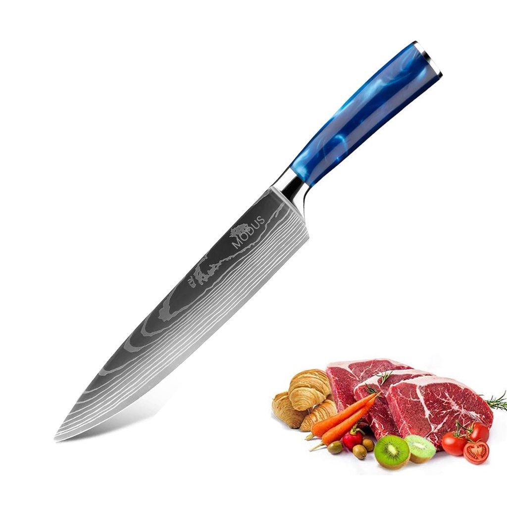 MODUS Faca de Cozinha Churrasco Carne Cheff Churrasco Sushi Tubarão Sashimi Salmão 33cm