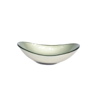 CUBA DE VIDRO OVAL 55CM CHAMPANHE