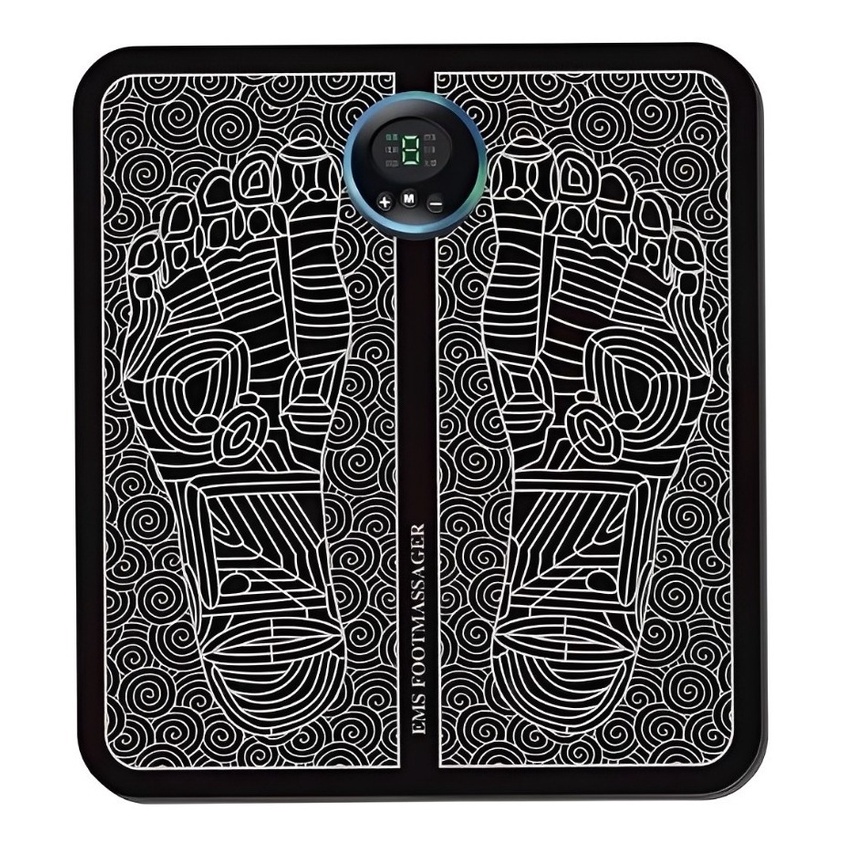 Tapete Massageador Elétrico Relax Perna Pés Ems Almofada Profissional Recarregável Magnético Fisioterapia Terapia Circulação Massagem Muscular Relaxante Alivia Dores