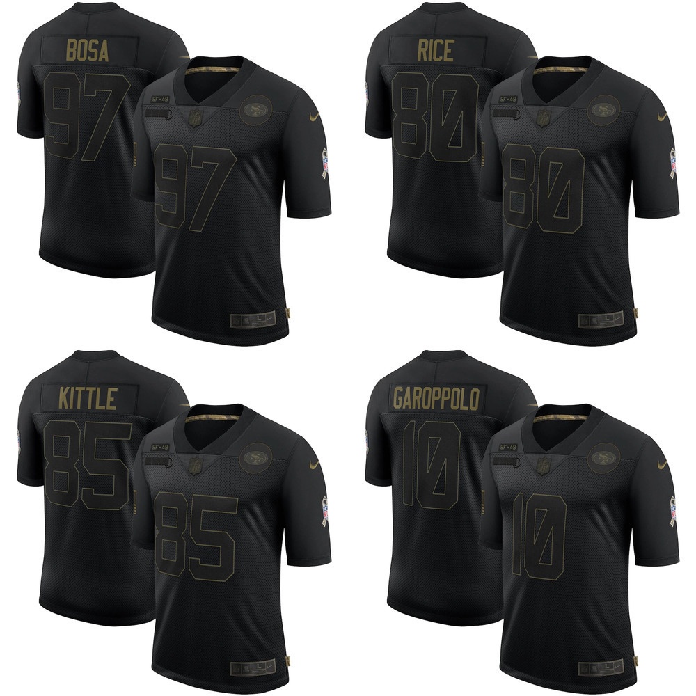 2021 Camiseta NFL Jersey São Francisco 49ers 2020 Pague Honor Black Edition De Futebol