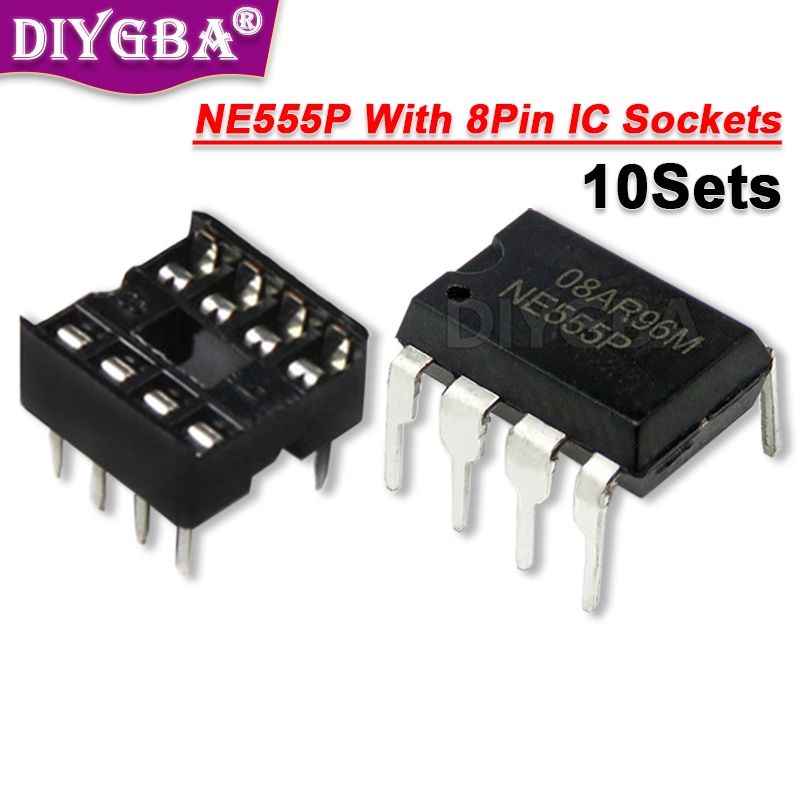 10PCS 100 % Novo NE555P IC NE555 NE555N 555 Timers DIP-8 Soquetes De 8 Pinos