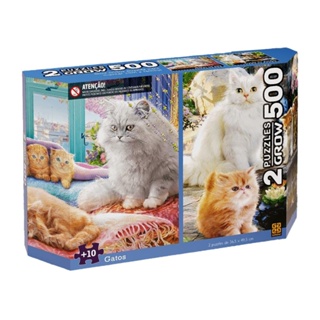 Quebra Cabeça Duplo Gatos 500 Peças - Grow